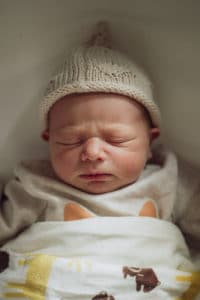 Ari Sleeping Crib Newborn Hat Forrest Fox Photography Cardiff Swansea